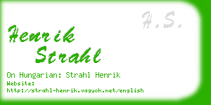 henrik strahl business card